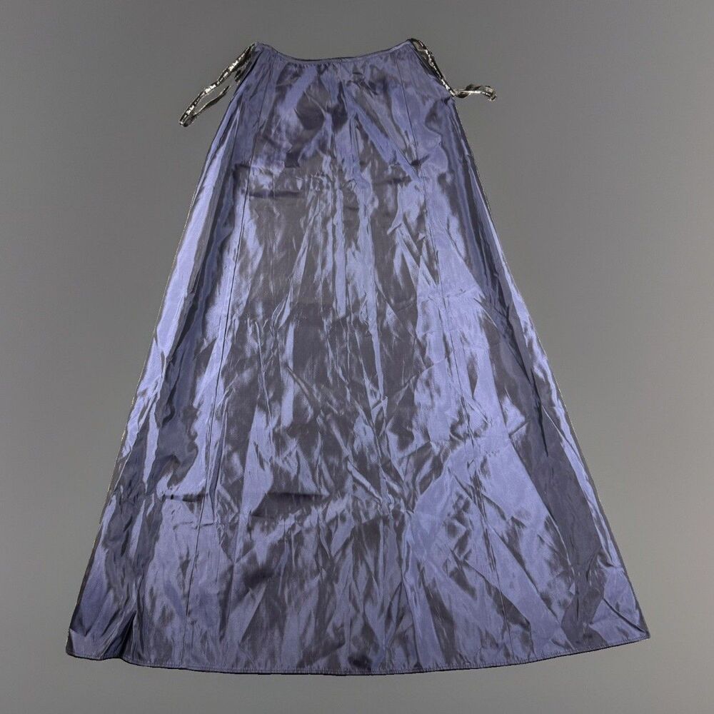 Vtg 90s Zum Zum Niki Livas Iridescent Maxi Skirt Purple Blue Goth Whimsigoth USA